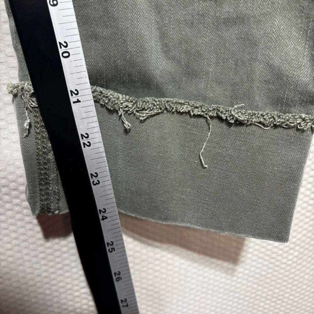 J. Jill Denim Olive Green Authentic Fit Cropped Jean Casual Cuffed Size 10 - Picture 7 of 10